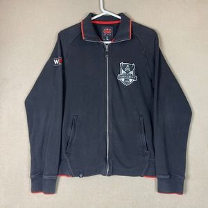 Riot Games Hoodie‎ Mens Large Black Red Full Zip Gamer Sweater Sweatshirt Adult